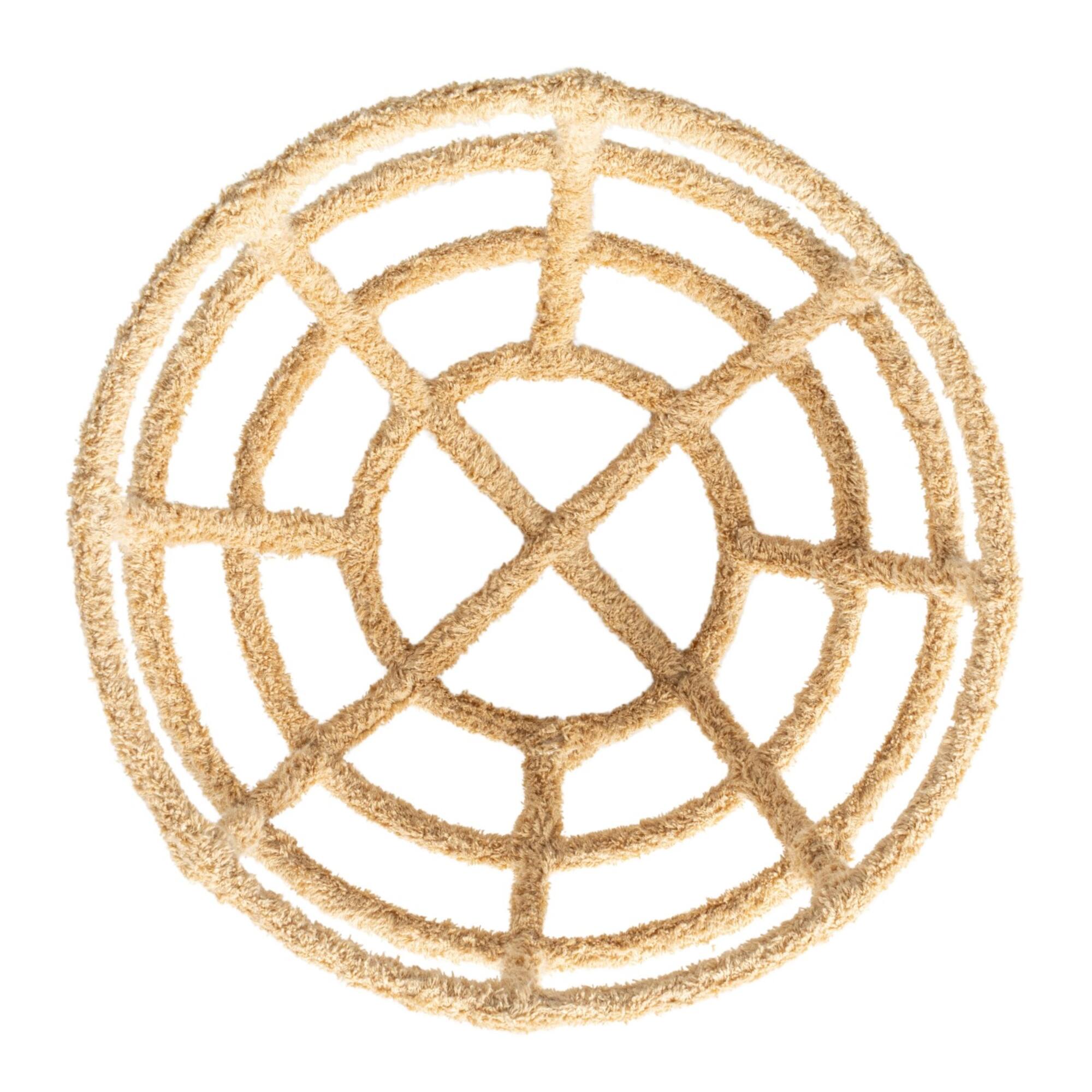Hello Honey® 10" Wheat Round Cotton-Wrapped Decorative Bowl